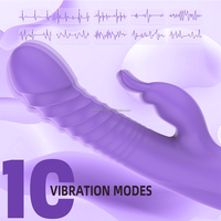Warme Heizung Hasen ohren Schub G-Punkt Vibrator Rotation Kaninchen Vibrator Sexspielzeug Dildo Vibrator Für Frauen