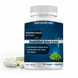 Cápsulas de Artemisia Annua Orgánica de 500 mg, Cultivada en Estado Natural, Suplementos Antifúngicos para la Salud, Extracto de Planta Extraído con Solvente, OEM - Product Image 1