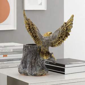 Nuevo Soporte para Bolígrafos con Diseño de Águila Nórdica, Decoración Creativa para el Hogar y la Oficina, Adorno de Resina para Vinoteca, Escultura de Arte Folclórico - Product Image 3