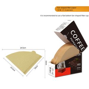 Papier <span class=keywords><strong>filtre</strong></span> à café en pulpe de bois biodégradable jetable, lot de 100 pièces, forme en V/conique, <span class=keywords><strong>filtre</strong></span> à café à dégoulinement manuel pour la préparation du café - Product Image 6