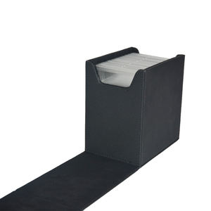 Caja de almacenamiento de tarjetas de béisbol de cuero al por mayor acrílico cuadrado con PS ranurado multifuncional uso para tarjeta magnética - Product Image 2