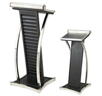 Pupitre en acrylique Honeyson Hall avec support pour microphone - Support de conférence mobile portable fabriqué en Inde, garantie OEM de 2 ans