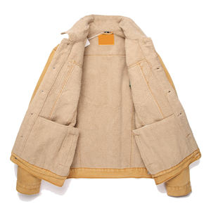 Veste en jean décontractée sur mesure, vente en gros d'usine, grande veste pour homme, 100% coton, écologique, veste épaisse pour homme - Product Image 1