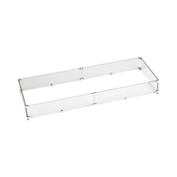 Bouclier de protection en verre pour foyer carré anti-vent