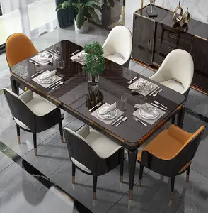 vintage unique nordic designer metal dining table cross design dining table set 6 seater luxury