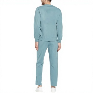 Conjunto Deportivo de Invierno para Hombre, Sudadera con Capucha y Pantalones Largos, Color Sólido, Transpirable, 100% Algodón, Corte Regular, Informal - Product Image 3