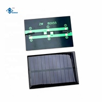 Chargeur de panneaux solaires poly compact 5,5 V, panneau solaire en résine époxy 0,57 W, panneau solaire époxy ambré ZW-8055-5,5 V