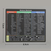 Autocollant de raccourcis clavier double face en acrylique imperméable Baide pour Windows/Word, ordinateur portable, logiciels de bureau et MACOS/MACBOOK