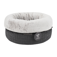PEPPY BUDDIES FACTORY - NOUVEAUTÉ ! Lit pour chat de luxe transformable, en peluche douce et matelassé, motif os, avec base antidérapante pour l'hiver
