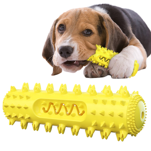 ของเล่นเคี้ยวสำหรับสุนัขขนาดเล็กถึงกลาง ทำจากยางรักษ์โลก ใช้แทนแปรงสีฟัน ช่วยดูแลทำความสะอาดฟัน สำหรับลูกสุนัขที่ชอบกัดแทะ รสไก่ - Product Image 1