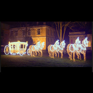 مصباح مدرب سندريلا LED ، ديكور زفاف للهالوين ، اليقطين الأميرة ، سرير النقل المسحوب بالحصان لعيد الميلاد ، سرير آخر - Product Image 4