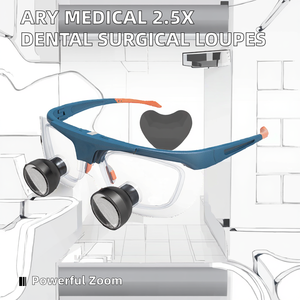 Loupes chirurgicales dentaires portables, lunettes grossissantes binoculaires haute définition pour l'examen buccal en clinique dentaire - Product Image 6