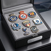 Badges de club sportif en métal émaillé plaqué sur mesure, prix d'usine en gros, logo d'équipe de football