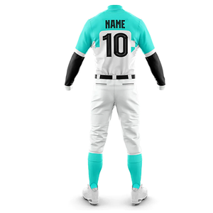 Ensemble d'uniformes de baseball haut de gamme, solutions d'identité d'équipe professionnelles, technologie d'impression avancée, séchage rapide, respirant, 100% - Product Image 3