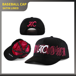 Cappellini da Baseball in Suede con Fodera in Raso e Ricamo 3D a 5 Pannelli, Personalizzabili con Logo, Produzione all'Ingrosso per Uomo - Product Image 3