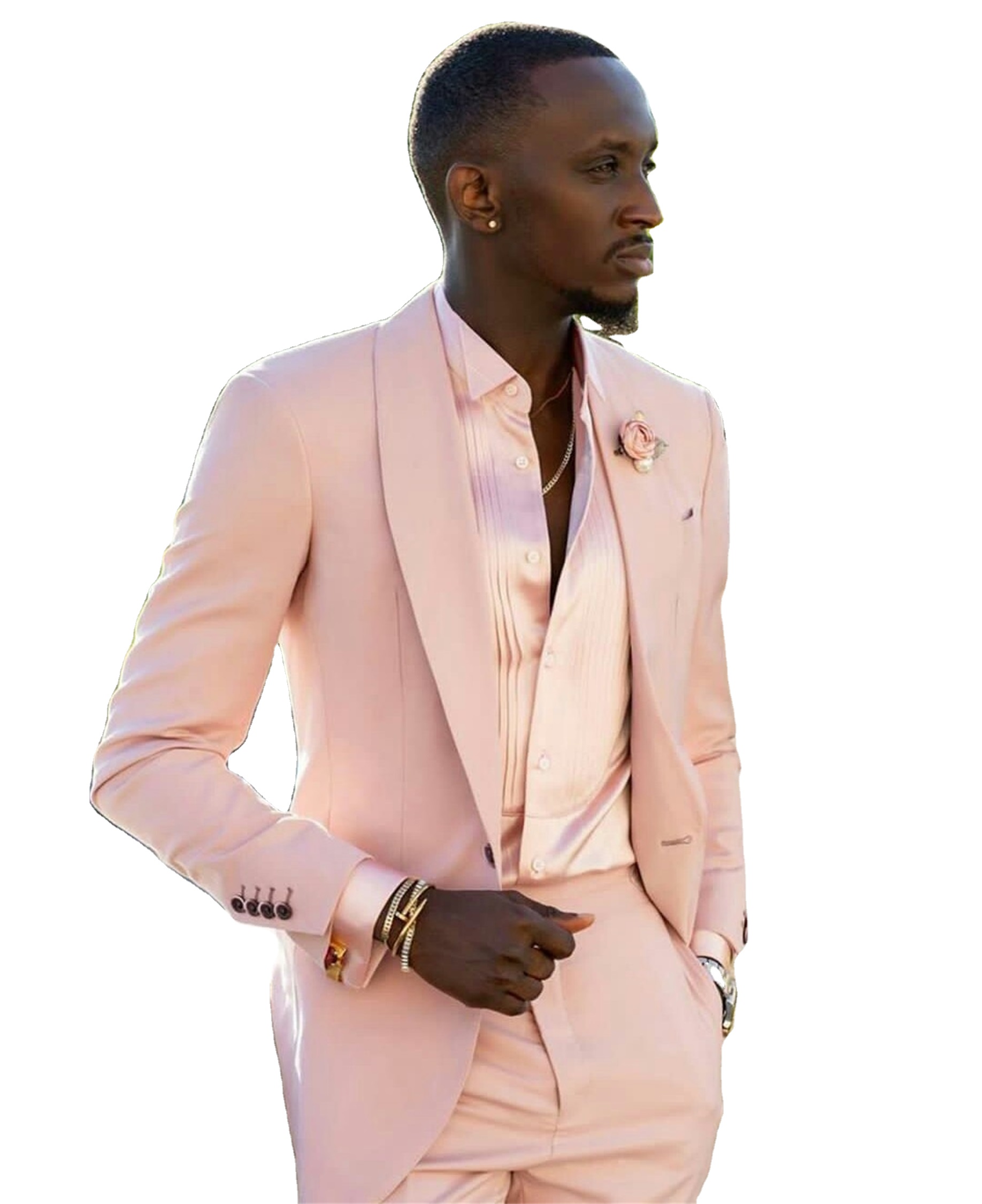 Traje de esmoquin para hombre, para fiesta de boda, Rosa, con un solo  botón, solapa con muescas, traje para hombre, 2017 terno, masculino  (chaqueta + Pantalones)|mens tuxedo suits|tuxedo suitmen suit - AliExpress