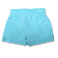 Celana Pendek Pantai Kasual Anak Laki-Laki Ukuran Besar, Bahan Polyester Spandex, Motif Garis, Logo Cetak, Cepat Kering