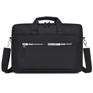 Sac pour ordinateur portable grande capacité, imperméable et résistant à l'usure, sacoche d'affaires réglable à bandoulière, mallette de bureau fine pour courts séjours - Product Image 2