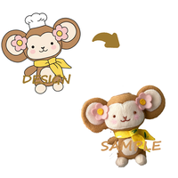 Jouets en peluche personnalisés sans minimum de commande, porte-clés en peluche personnalisé avec visage en vinyle, porte-clés en peluche de haute qualité