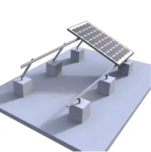 定制高品质平屋顶太阳能光伏组件支架太阳能电池板货架安装结构系统