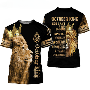 Vente chaude Personnalisé KING <span class=keywords><strong>Lion</strong></span> All Over Print T-shirts Surdimensionné Polyester Sublimation Graphic Tees T-<span class=keywords><strong>shirt</strong></span> pour hommes - Product Image 1