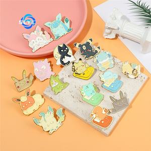 Japanische Anime Pokémon Mode Squirtle Pikachu Brosche Metall-Abzeichen für Taschen- und Kleidungsdekoration - Product Image 4