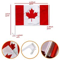Bandera de coche personalizada para fabricantes estadounidenses, bandera de coche canadiense de 45*30cm para actividades de elecciones presidenciales