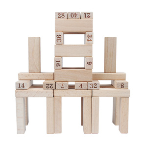 Aangepaste 51 Stuk Toren Spel Stapelen Tumbling Toren Kleine Stapelen Spel Houten Stad Bouwstenen - Product Image 3