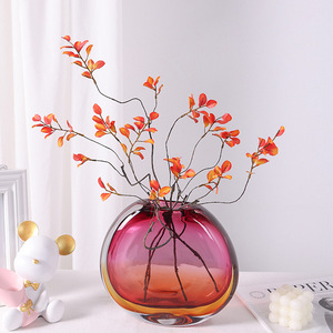 Bouquet de feuilles d'érable artificielles de 55 cm de haut, fleurs en soie rouge pour la décoration de la maison, décoration d'automne - Product Image 3