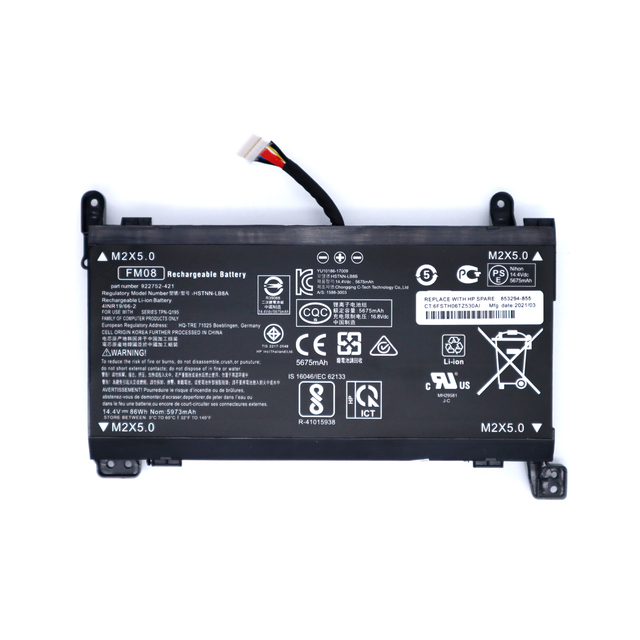 8cell 14.4V 86WH FM08 Rechargeable Batteries Laptop Battery Lithium Battery for HP Omen 17-AN013TX 17-AN014TX TPN-Q195