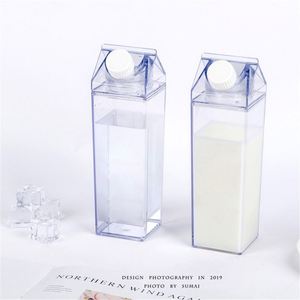 500Ml Rectangle Transparent <b>Milk</b> Carton Shaped Plastic Water <b>Bottle</b> Wholesale - Product Image 3