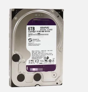 In Stock 6TB 3.5 Inch SATA <b>Internal</b> Hard <b>Drive</b> 5400 RPM 256MB Cache Metal HDD for CCTV Monitoring Server Storage WD64PURZ - Product Image 1
