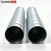 G90 Z275 Conduits spirales isolés à double paroi à faible résistance avec revêtement en zinc lourd de qualité supérieure pour systèmes CVC commerciaux