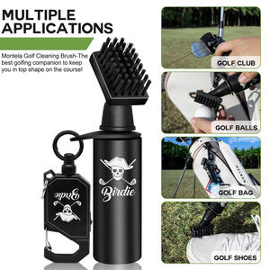 Brosse de nettoyage pour clubs de golf, conception OEM, avec serviette de golf et brosse en silicone personnalisables avec logo - Product Image 4