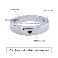 Anneau de refroidissement à jet d'eau pour outils CNC 62/80/100/125/130/140/155/170mm, anneau d'eau pour broche de machine CNC