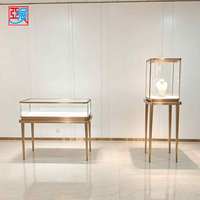 Moderne LED-Schmuckvitrine Roségold Glasvitrine für Luxus-Juweliergeschäfte Maßgefertigtes Design