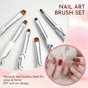 Lot de 6 pinceaux à double tête pour nail art UV, poils ronds en nylon, logo personnalisé pour la peinture de lignes fines - Product Image 4