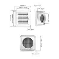 Couvercle de grille d'aération en plastique ABS avec persienne d'aération intégrée