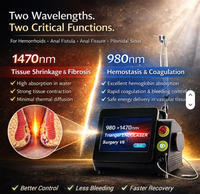Machine de traitement des hémorroïdes par laser diode 980nm 1470nm, découpe laser des hémorroïdes et des fistules anales