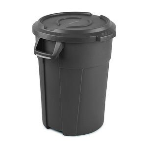 Cestino per Rifiuti Rotondo Crono Nero 85 L - Product Image 1