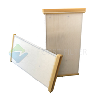 Éléments filtrants à panneaux plats en fibre synthétique POLYPLEAT personnalisés en usine, pré-filtre, plaque de collecteur de poussière, nouvelle efficacité de 99% pour