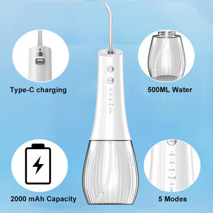 Hydropulseur <span class=keywords><strong>Dentaire</strong></span> Portable Rechargeable 5 Modes avec Réservoir d'Eau 500ML Étanche pour Nettoyage des Dents - Product Image 5