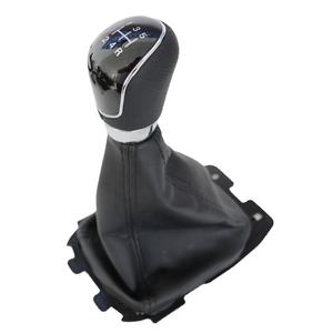 Pomo de Palanca de Cambios de 5 Velocidades para <span class=keywords><strong>Ford</strong></span> Fiesta <span class=keywords><strong>Ecosport</strong></span> 2013-2018 con Funda de Cuero y Cubierta Antipolvo, Compatible con Modelos 2016 2017 - Product Image 1