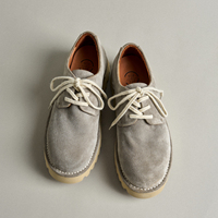 Chaussures Derby en daim lavé à lacets pour homme, style vintage vieilli, semelle épaisse légère, bottes de travail en cuir, marque personnalisée, style Old Money