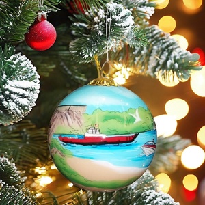 Boules <span class=keywords><strong>de</strong></span> Noël personnalisées et décorations d'arbre <span class=keywords><strong>de</strong></span> Noël, décorations festives <span class=keywords><strong>en</strong></span> verre personnalisées, artisanat original - Product Image 2