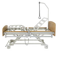 Cama Eléctrica Médica Ajustable de Madera y Metal para Uso Doméstico y Hospitalario, 5 Funciones, Cama de Cuidado para Pacientes Mayores, Muebles de Hospital DDCY