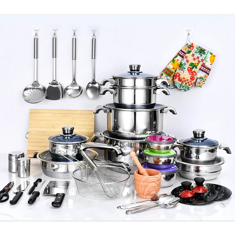 hot selling 2023 panela eletrica stainless steel cooking pot cookware set kitchen utensils cooking utensil cast iron pots