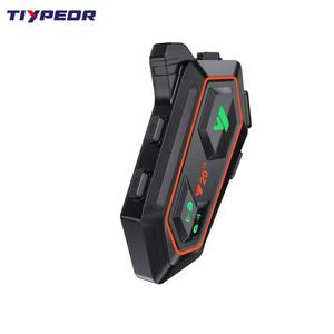 Casco de motocicleta TIYPEOR, auricular de interconexión Bluetooth, auriculares de batería larga para 2 ciclistas, intercomunicador de 1000 metros, resistente al agua IPX6 - Product Image 6
