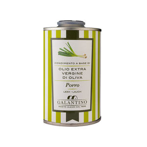 Huile d'olive extra vierge aromatisée à la ciboule Galantino, 12 canettes par boîte, qualité supérieure, 250 ml, Italie, Puglia, prête à l'emploi, durée de conservation de 18 mois - Product Image 1