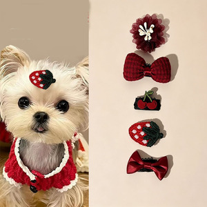 Lot de 5 pinces à cheveux pour petits chiens style dessin animé – Mignonnes barrettes pour Maltese, Yorkshire, Schnauzer, Bichon - Product Image 3